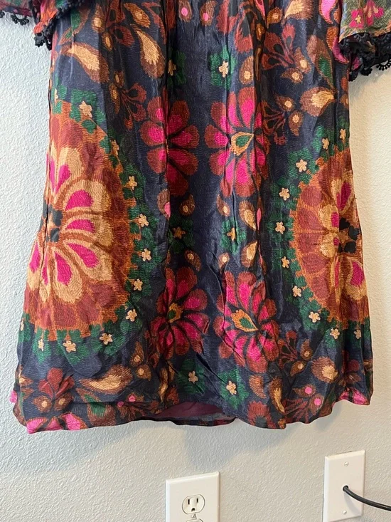 NWT FARM Rio x Anthropologie Mock Neck Abstract Floral Dress Small - Picture 5 of 12